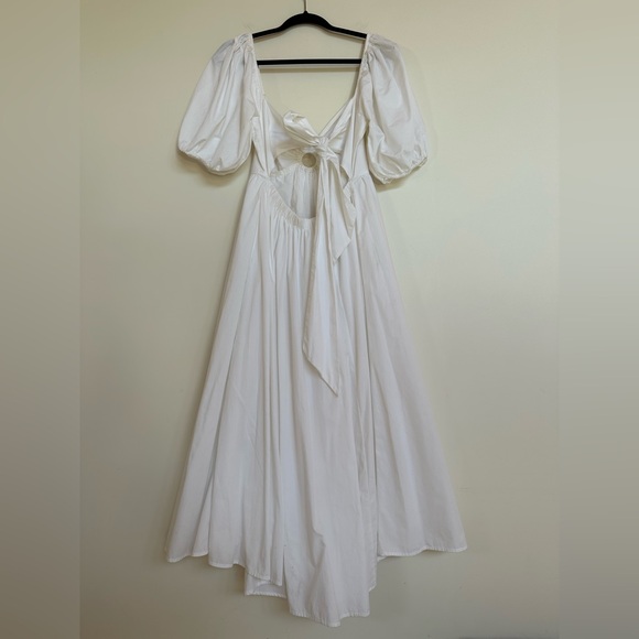 Abercrombie & Fitch White Puff Sleeve ORing Dress Size Medium - Picture 3 of 12